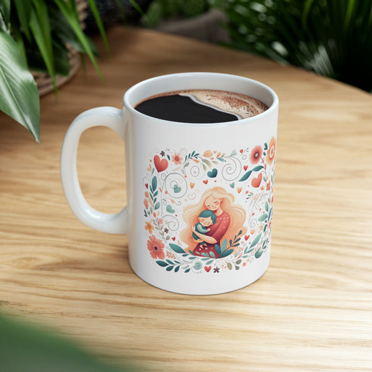 Customizable Gift for Mom! - Happy Mother's Day Ceramic Mug, 11oz