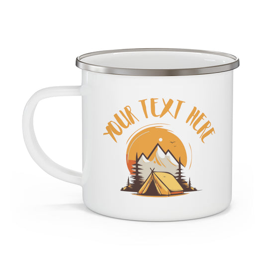 Customizable Enamel Camping Mug for Warm Moments by the Campfire